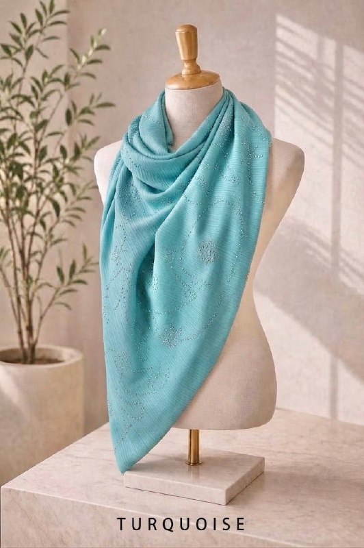 Silk Stone Turquoise hijab