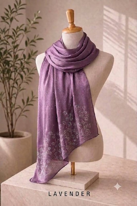 Silk Stone Levender hijab