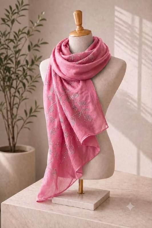 Silk Stone Pink hijab