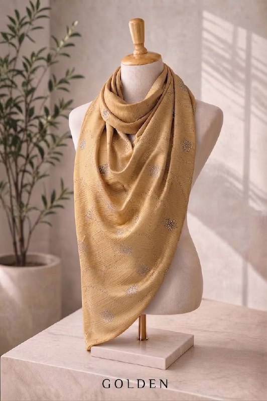 Silk Stone Golden hijab