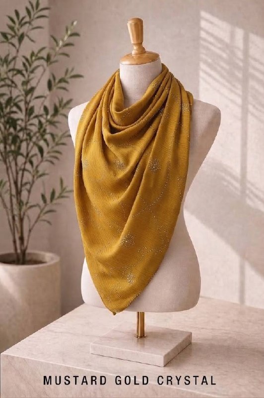 Silk Stone Mustard Gold hijab